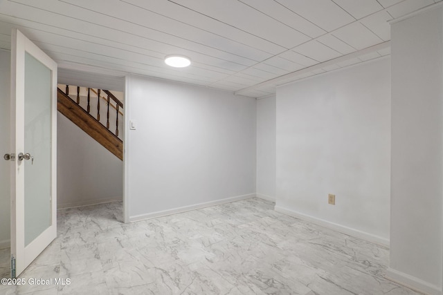 11 Boylston Dr, Bethlehem, NY 12054 - finished below grade area with marble finish floors and stairs