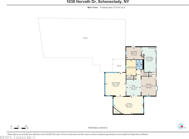 1038 Horvath St, Schenectady, NY 12303 - view of property floor plan