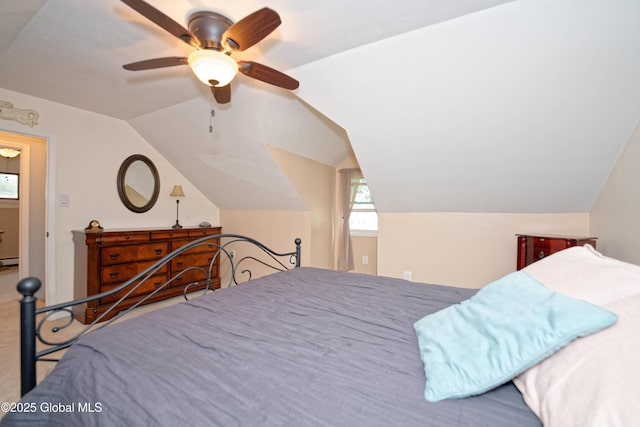 1038 Horvath St, Schenectady, NY 12303 - bedroom with lofted ceiling and a ceiling fan