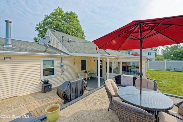1038 Horvath St, Schenectady, NY 12303 - view of patio / terrace featuring outdoor dining area and area for grilling