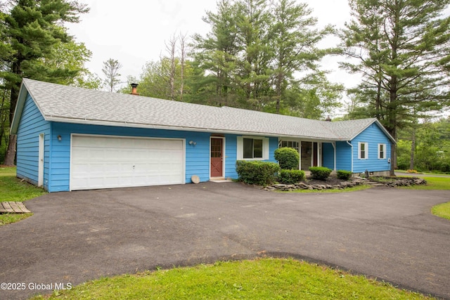 22 Elm Lane Ext, Westerlo, NY 12083 - ranch-style house featuring an attached garage, roof with shingles, and driveway