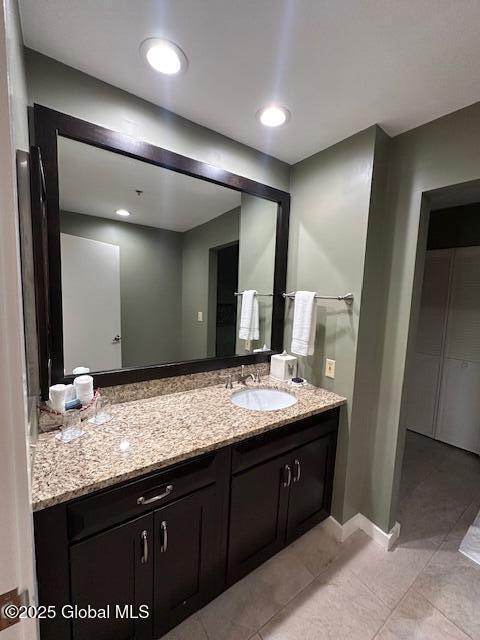 110 Sagamore Rd Unit 6B5, Bolton, NY 12814 - bathroom with vanity and tile patterned flooring