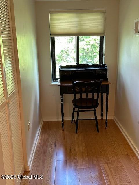 110 Sagamore Rd Unit 6B5, Bolton, NY 12814 - home office with wood finished floors and baseboards