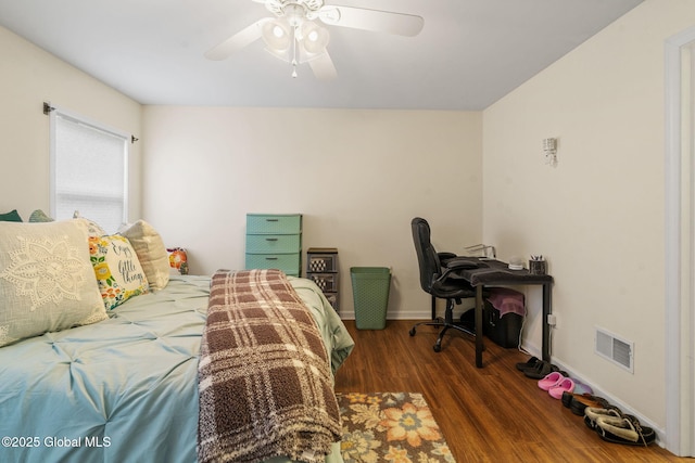 1148 Outer Dr, Rotterdam, NY 12303 - bedroom featuring wood finished floors and ceiling fan