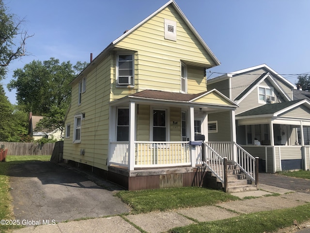 127 N Toll St, Scotia, NY 12302 - view of front facade with covered porch and cooling unit