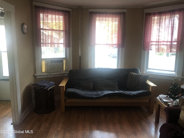 127 N Toll St, Scotia, NY 12302 - living area with cooling unit, wood finished floors, and plenty of natural light