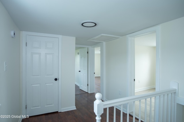 798 State Highway 29, Broadalbin, NY 12025 - hall with attic access and dark wood-type flooring
