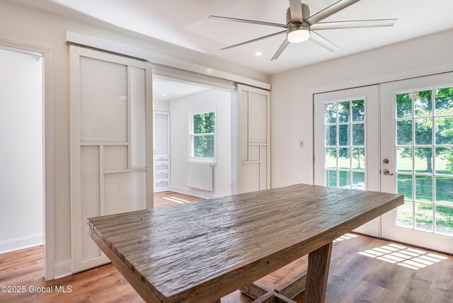 35 Magee Dr, Bethlehem, NY 12077 - dining space featuring healthy amount of natural light, light wood-style floors, ceiling fan, and recessed lighting