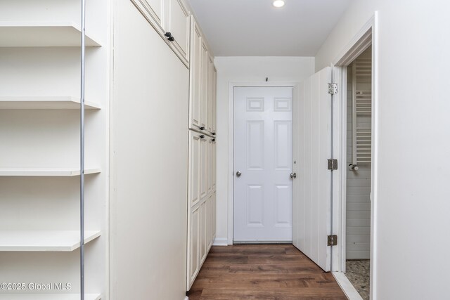 35 Magee Dr, Bethlehem, NY 12077 - corridor featuring dark wood-style floors and recessed lighting