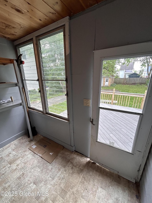 528 Harrison Ave, Schenectady, NY 12306 - entryway with wood ceiling