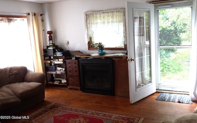 143 Main St, Maryland, NY 12155 - living area with healthy amount of natural light, wood finished floors, and a fireplace