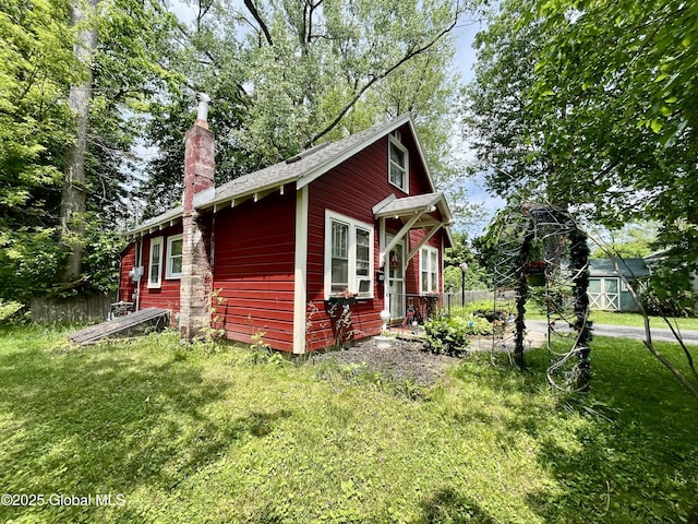 143 Marriott Ave, Schenectady, NY 12304 - view of side of property featuring a chimney