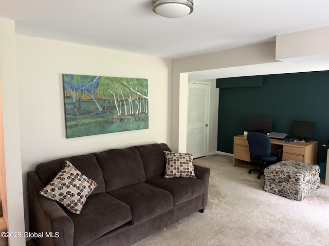 7048 Suzanne Ln, Guilderland, NY 12303 - living area with carpet floors and an office area