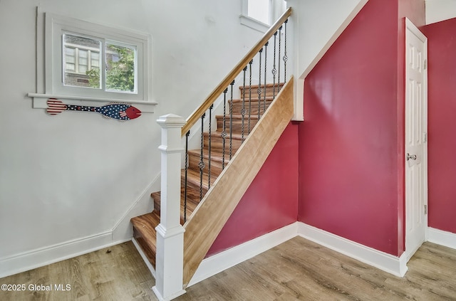 134 Whitehall Rd, Albany, NY 12209 - stairway with wood finished floors and baseboards