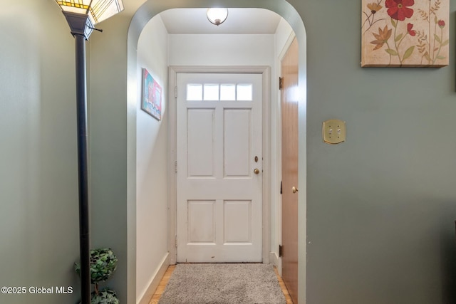 2305 Balltown Rd, Niskayuna, NY 12309 - doorway featuring arched walkways and light wood-style floors