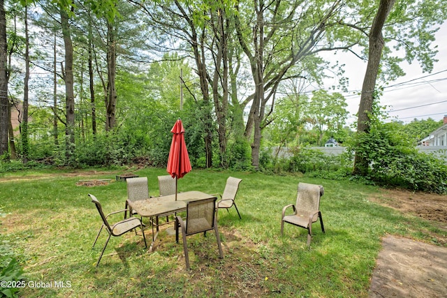 2305 Balltown Rd, Niskayuna, NY 12309 - view of green lawn with outdoor dining area