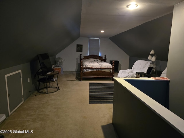 2922 Halsey Dr, Schenectady, NY 12304 - carpeted bedroom with vaulted ceiling