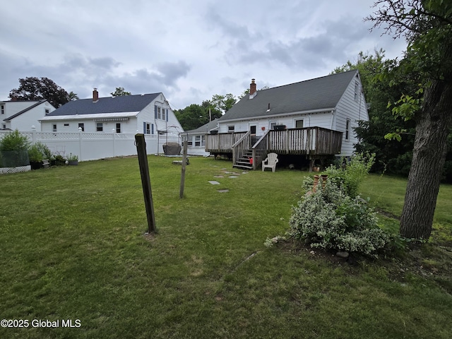 2922 Halsey Dr, Schenectady, NY 12304 - view of yard with a wooden deck