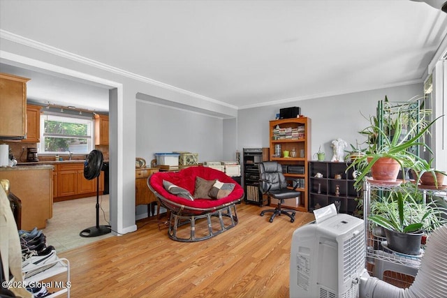 303 E Washington Ave, Rensselaer, NY 12144 - office featuring light wood-type flooring and crown molding
