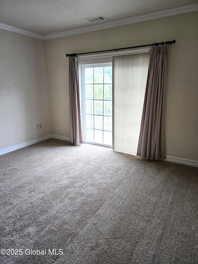 8 Wall St Unit 236, Clifton Park, NY 12065 - carpeted empty room featuring ornamental molding and baseboards