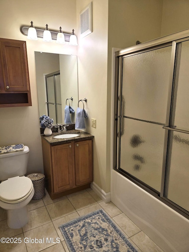 8 Wall St Unit 236, Clifton Park, NY 12065 - full bath with vanity, tile patterned floors, and combined bath / shower with glass door