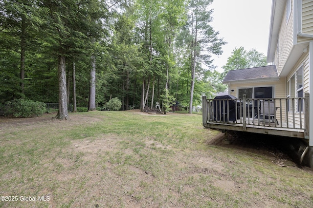 22 Santee Dr, Wilton, NY 12831 - view of grassy yard featuring a wooden deck