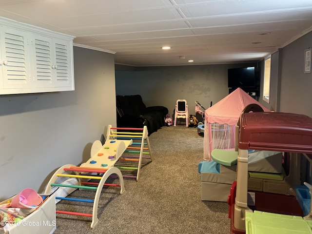 185 Butler St, Schenectady, NY 12303 - playroom featuring carpet floors and recessed lighting