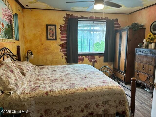 600 State Highway 309, Gloversville, NY 12078 - bedroom featuring wood finished floors and a ceiling fan