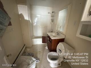 82 Mettowee St, Granville, NY 12832 - full bathroom with a shower, vanity, and a bath