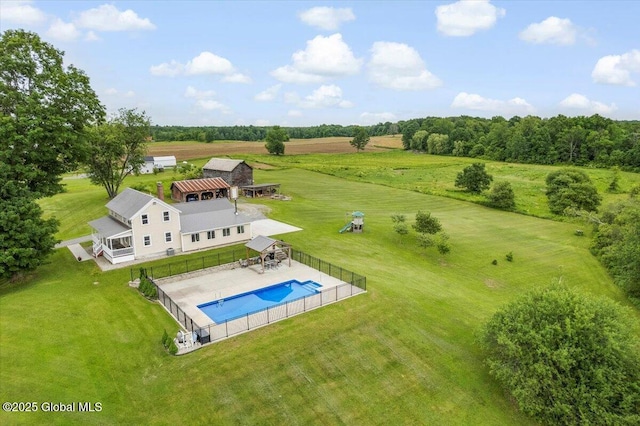 344 Fortsville Rd, Moreau, NY 12831 - overview of rural landscape with a pool