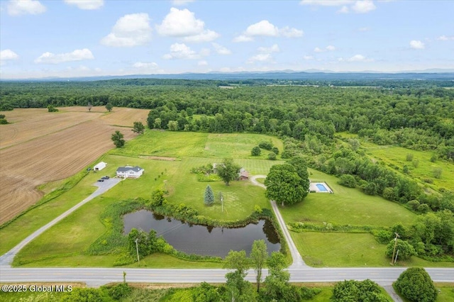 344 Fortsville Rd, Moreau, NY 12831 - aerial view of sparsely populated area with a large body of water and a heavily wooded area