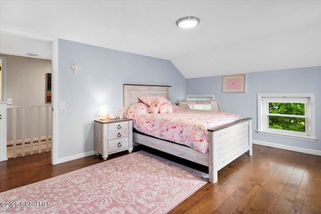 344 Fortsville Rd, Moreau, NY 12831 - bedroom featuring wood finished floors and lofted ceiling