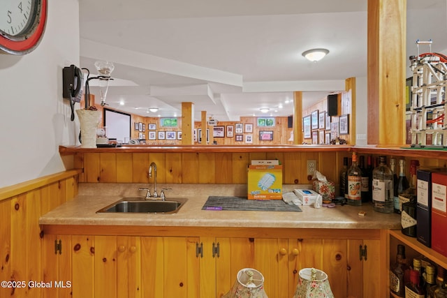 428 Ridgehill Rd, Guilderland, NY 12303 - indoor wet bar featuring a wainscoted wall