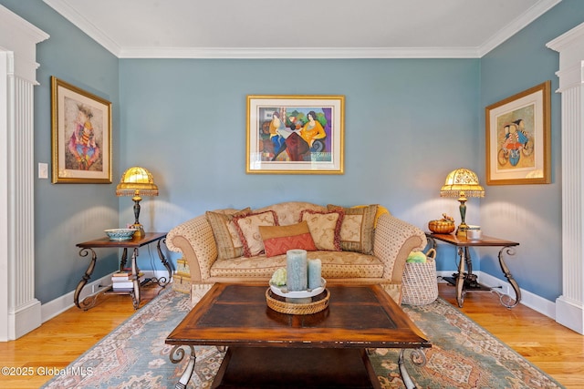 428 Ridgehill Rd, Guilderland, NY 12303 - living room with wood finished floors and ornamental molding