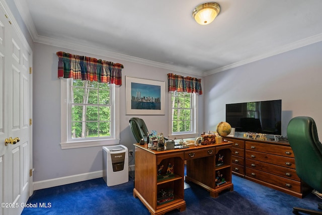 428 Ridgehill Rd, Guilderland, NY 12303 - carpeted office featuring healthy amount of natural light and crown molding