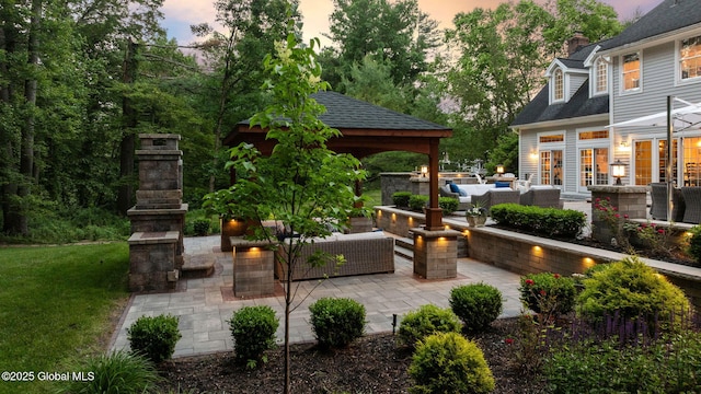 428 Ridgehill Rd, Guilderland, NY 12303 - view of patio with a gazebo and outdoor lounge area