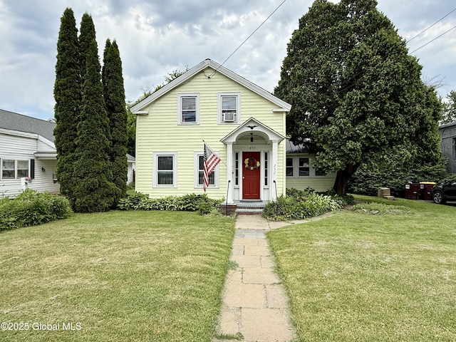 252 Main St, Hudson Falls, NY 12839 - view of front of home with a front lawn