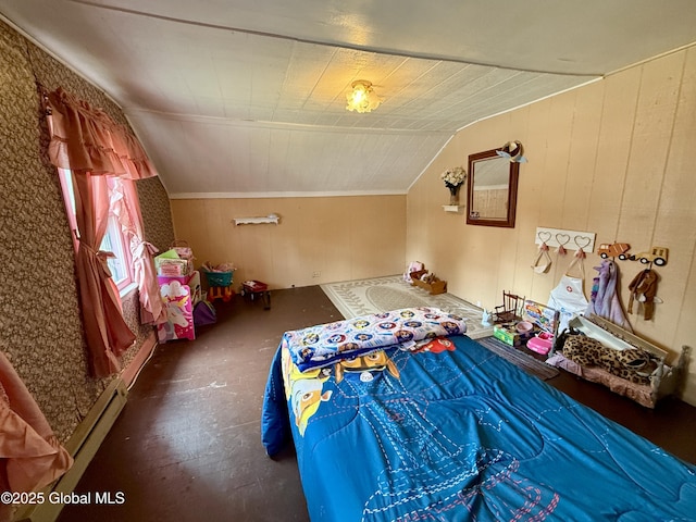 252 Main St, Hudson Falls, NY 12839 - bedroom featuring vaulted ceiling