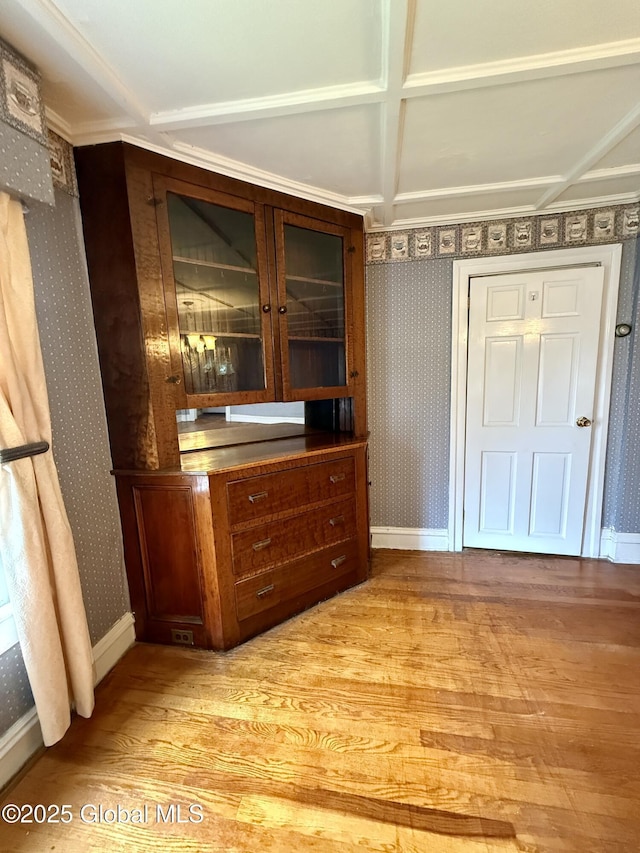 252 Main St, Hudson Falls, NY 12839 - bar featuring wallpapered walls and light wood-style floors