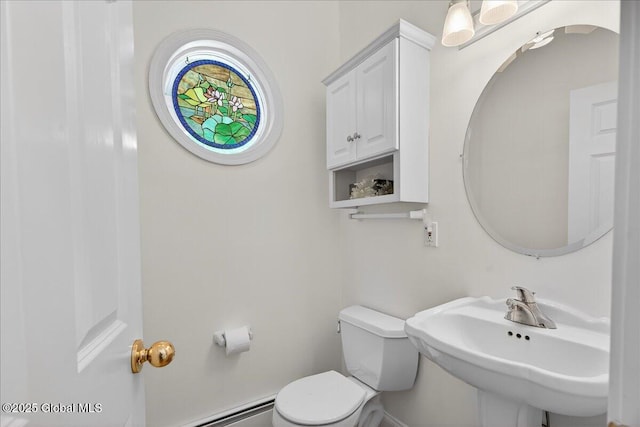 460 Grand Ave, Saratoga Springs, NY 12866 - half bathroom with toilet and a baseboard heating unit