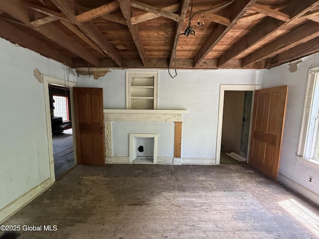 59 Lagrange Rd, Crown Point, NY 12928 - unfurnished living room featuring plenty of natural light and wooden ceiling