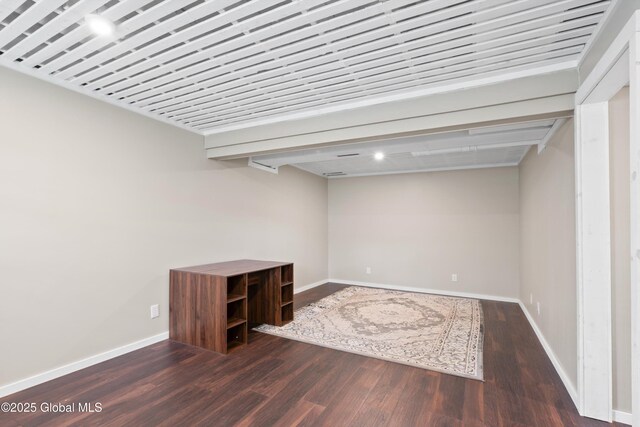 30 W State St, Glens Falls, NY 12801 - below grade area with wood finished floors and baseboards