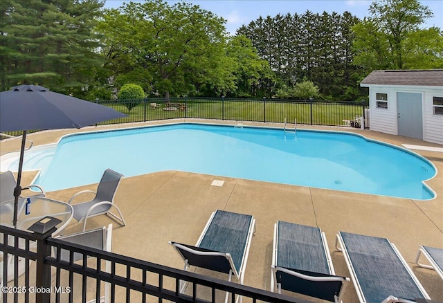 479 Loudon Rd, Colonie, NY 12211 - view of swimming pool featuring view of scattered trees and an outdoor structure