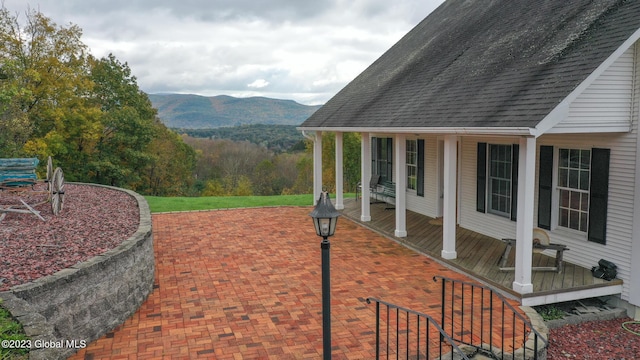42 Stanton Rd, Jackson, NY 12873 - view of patio / terrace with a mountain view