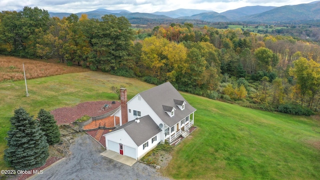 42 Stanton Rd, Jackson, NY 12873 - aerial view of property and surrounding area featuring mountains and a heavily wooded area