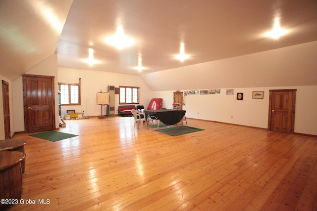 42 Stanton Rd, Jackson, NY 12873 - misc room featuring vaulted ceiling and light wood-type flooring