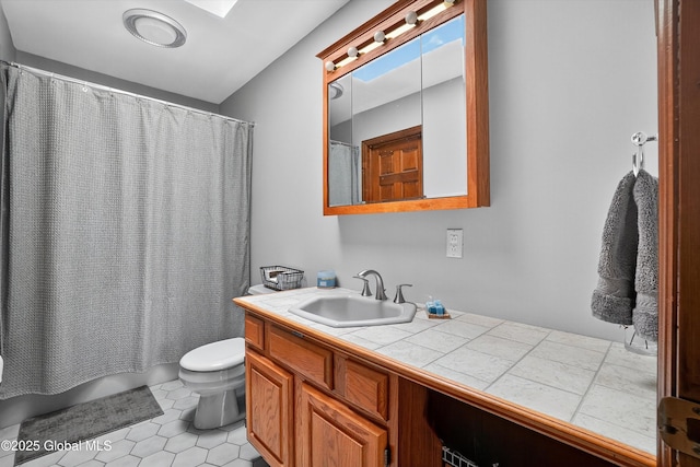 1560 Division St, Charlton, NY 12010 - full bathroom with vanity and tile patterned flooring