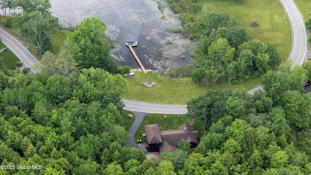 555 Trout Lake Rd, Bolton, NY 12824 - aerial overview of property's location featuring a large body of water