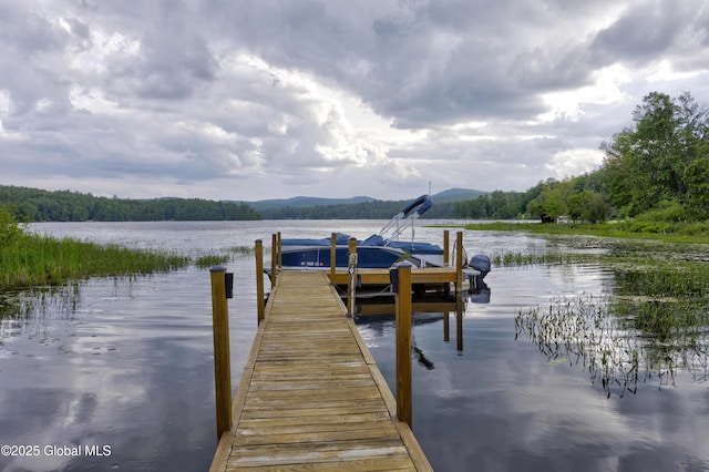 555 Trout Lake Rd, Bolton, NY 12824 - dock area with a water view and a wooded view