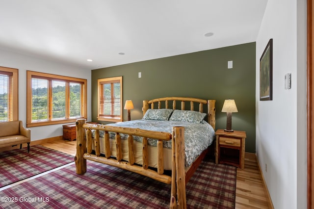 555 Trout Lake Rd, Bolton, NY 12824 - bedroom featuring wood finished floors and recessed lighting